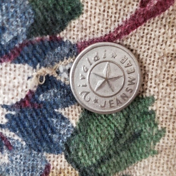 Womens Vintage 90s floral denim vest Large - Picture 3 of 9